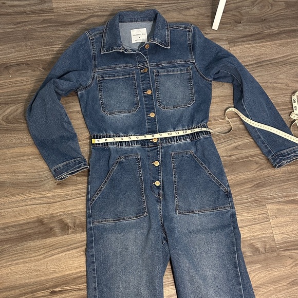 Celebrity Pink Denim Jumpsuit - Picture 4 of 9